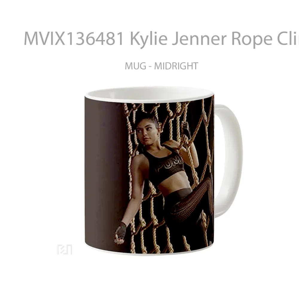 Mug Kylie Jenner Rope Climbing Gelas Selebriti - All-side / Desain