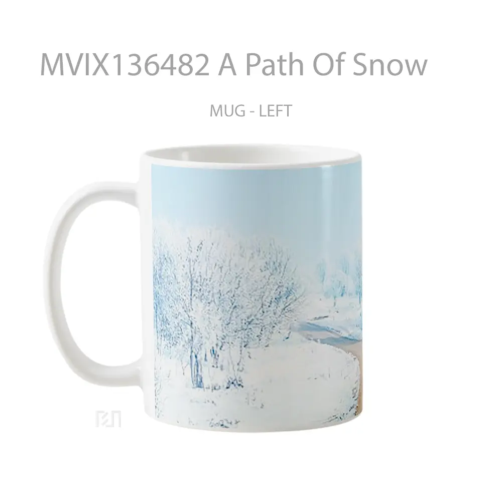 Mug A Path Of Snow Gelas Pemandangan Alam - All-side / Desain