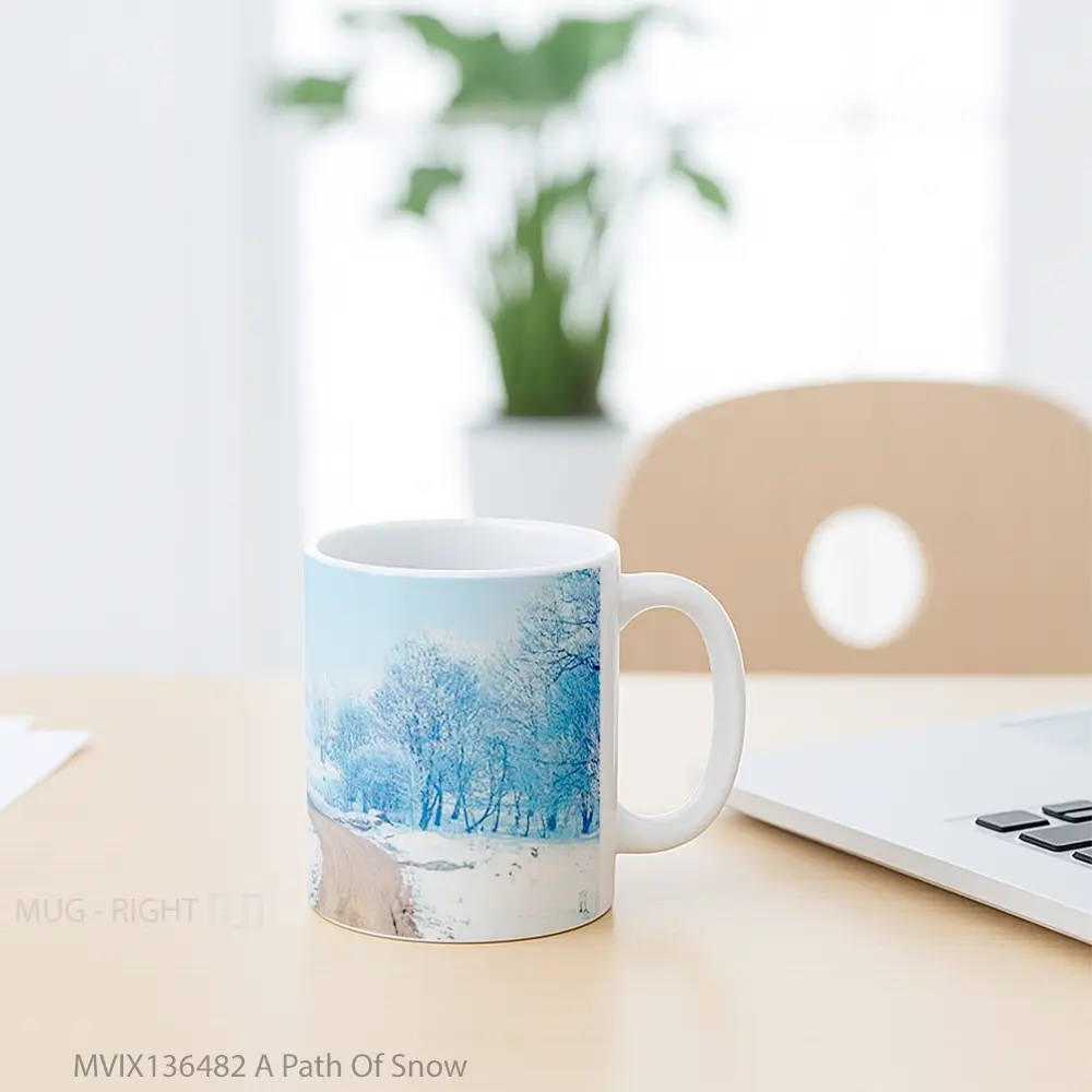 Mug A Path Of Snow Gelas Pemandangan Alam - All-side / Desain
