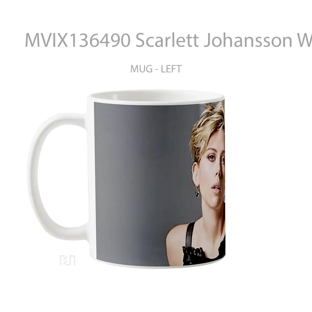 Mug Scarlett Johansson With Blonde Short Hair Gelas Selebriti - All-side / Desain