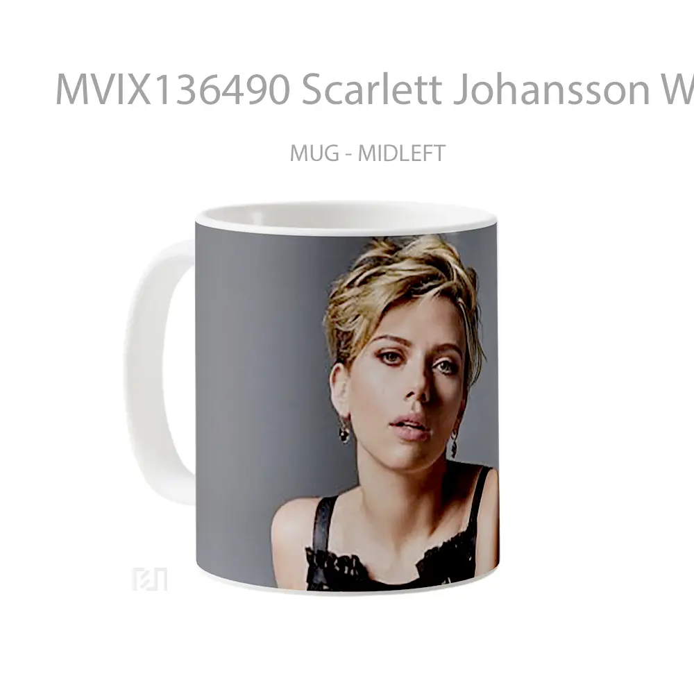 Mug Scarlett Johansson With Blonde Short Hair Gelas Selebriti - All-side / Desain