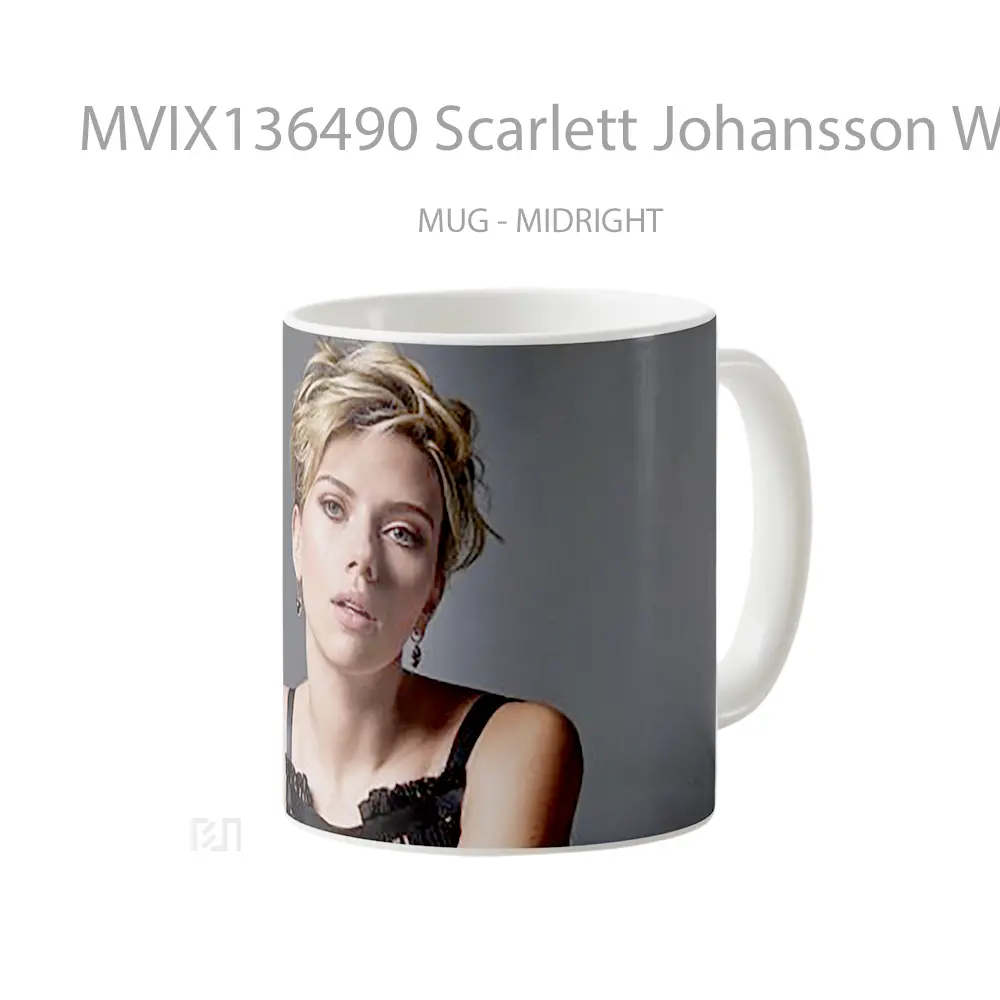 Mug Scarlett Johansson With Blonde Short Hair Gelas Selebriti - All-side / Desain