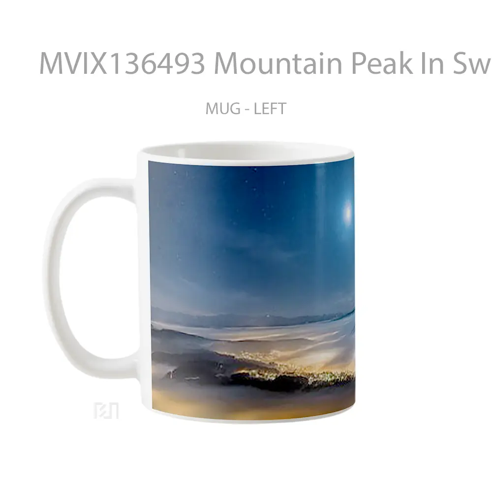 Mug Mountain Peak In Switzerland Gelas Pemandangan Alam - All-side / Desain