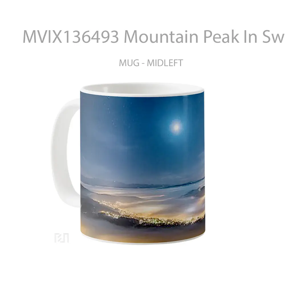 Mug Mountain Peak In Switzerland Gelas Pemandangan Alam - All-side / Desain