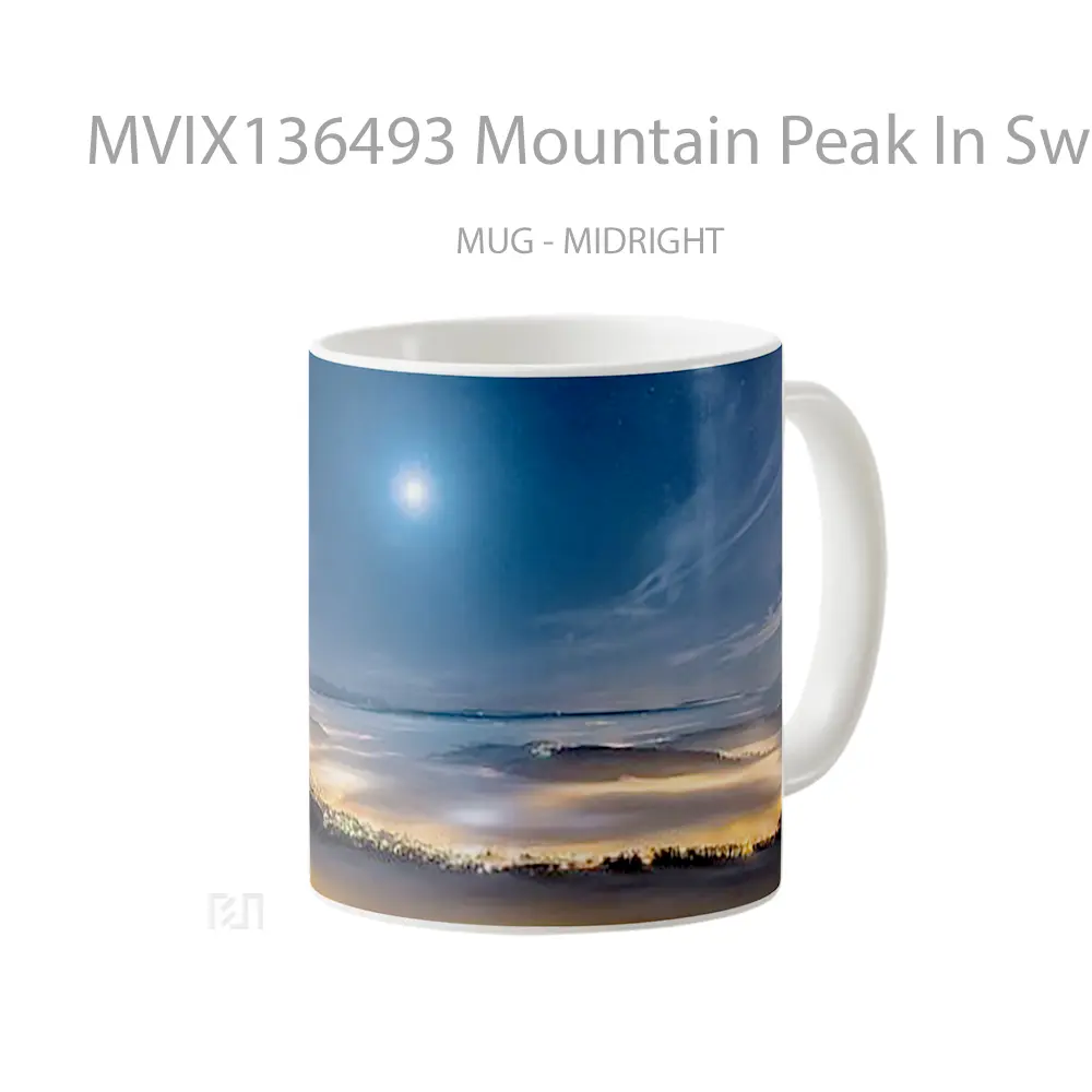 Mug Mountain Peak In Switzerland Gelas Pemandangan Alam - All-side / Desain