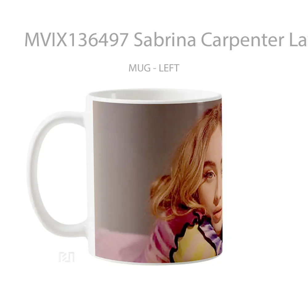 Mug Sabrina Carpenter Laying Down Gelas Keramik Unik - All-side / Desain
