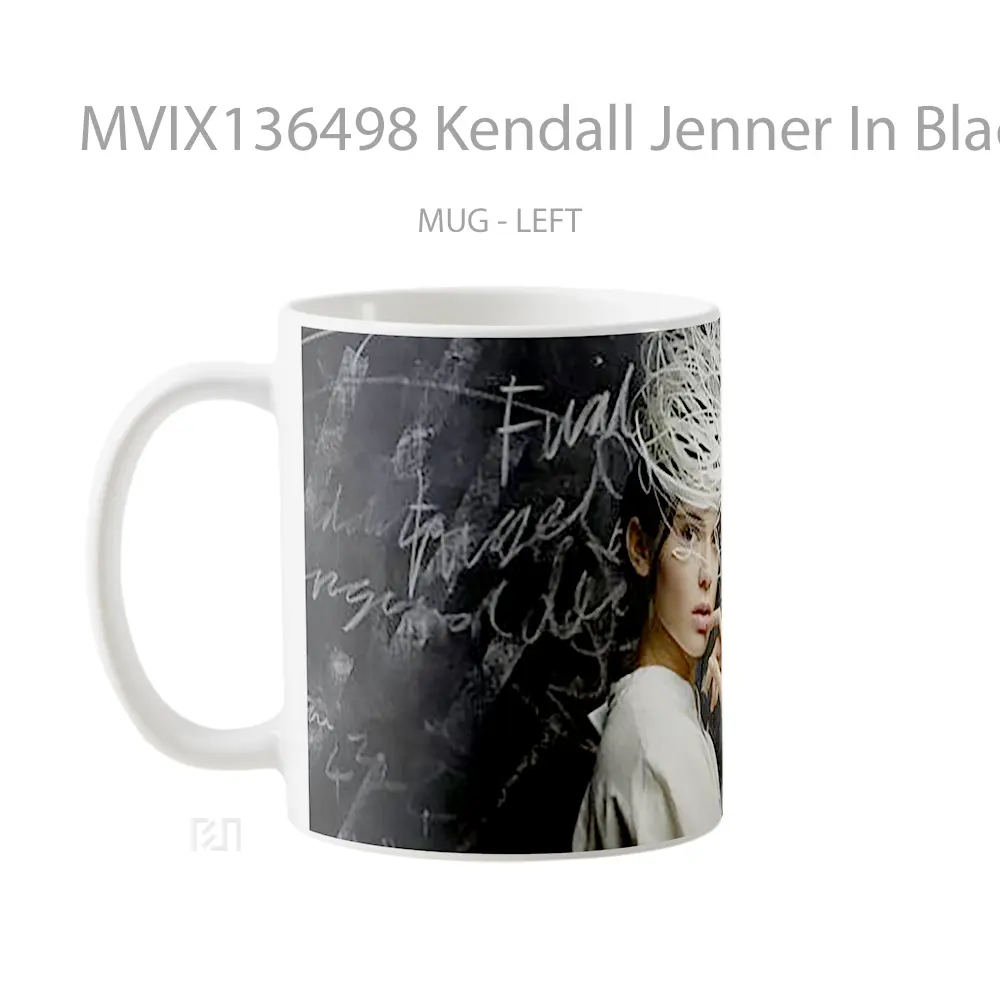 Mug Kendall Jenner In Blackboard Gelas Selebriti - All-side / Desain