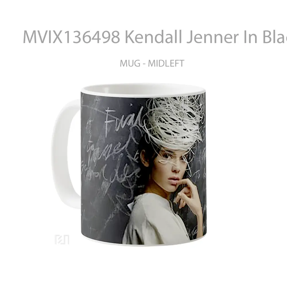 Mug Kendall Jenner In Blackboard Gelas Selebriti - All-side / Desain