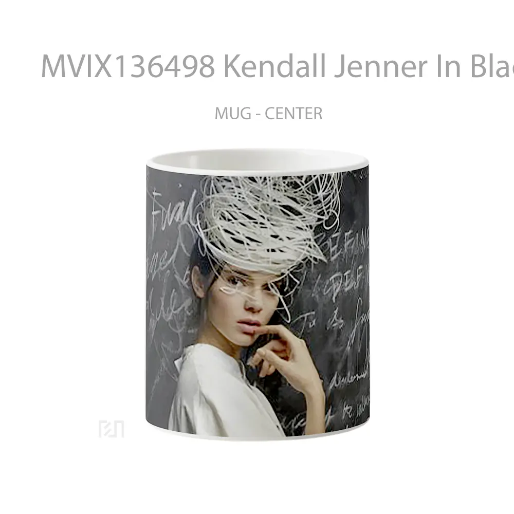 Mug Kendall Jenner In Blackboard Gelas Selebriti