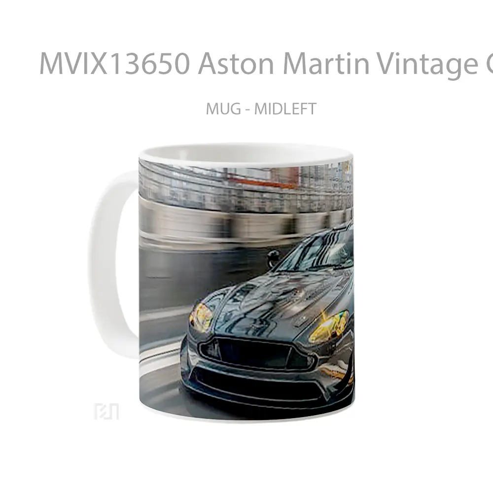 Mug Aston Martin Vintage Gt4 Cangkir Mobil - All-side / Desain