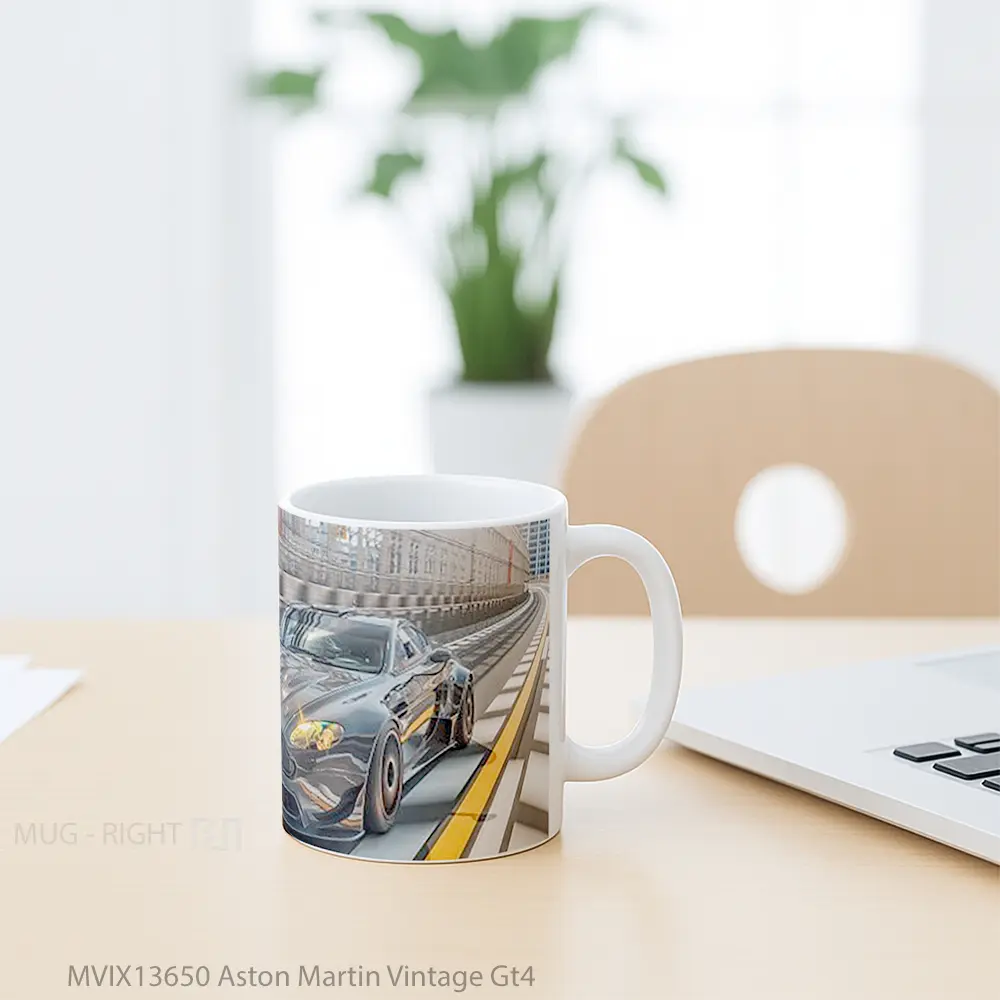 Mug Aston Martin Vintage Gt4 Cangkir Mobil - All-side / Desain
