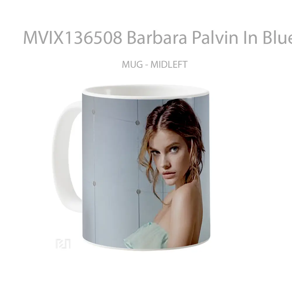 Mug Barbara Palvin In Blue Dress Gelas Keramik Unik - All-side / Desain