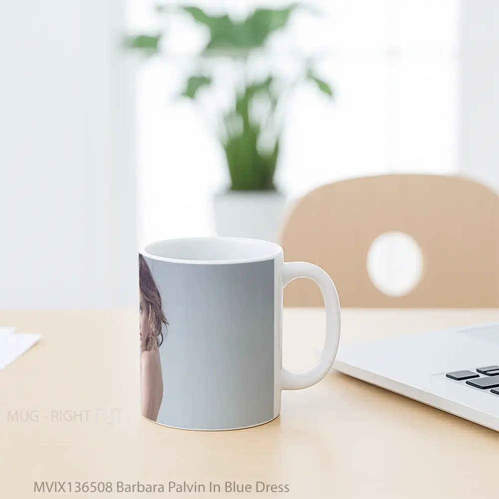 Mug Barbara Palvin In Blue Dress Gelas Keramik Unik - All-side / Desain