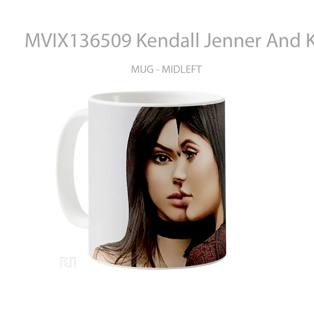 Mug Kendall Jenner And Kylie Jenner Side Face Gelas Selebriti - All-side / Desain