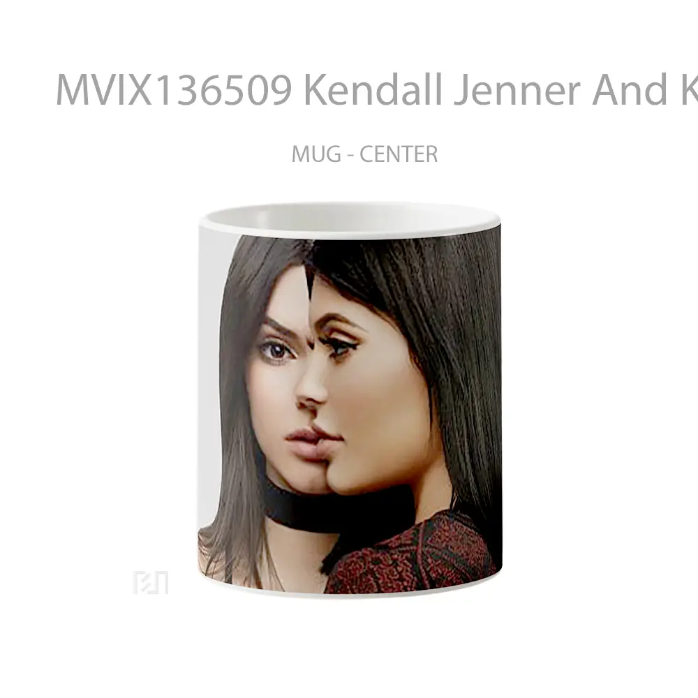 Mug Kendall Jenner And Kylie Jenner Side Face Gelas Selebriti
