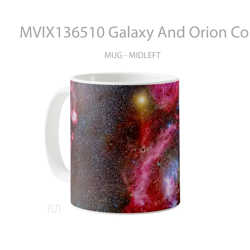 Mug Galaxy And Orion Constalation Gelas Astronomi - All-side / Desain