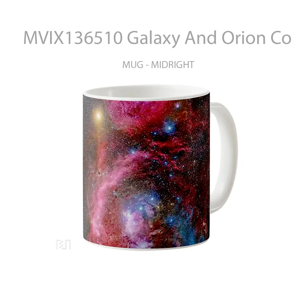 Mug Galaxy And Orion Constalation Gelas Astronomi - All-side / Desain