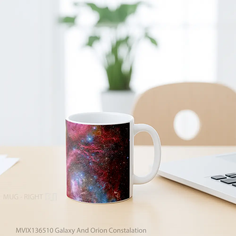 Mug Galaxy And Orion Constalation Gelas Astronomi - All-side / Desain