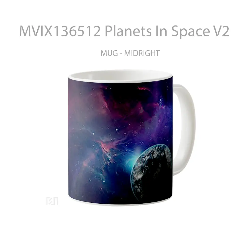 Mug Planets In Space V2 Gelas Astronomi - All-side / Desain