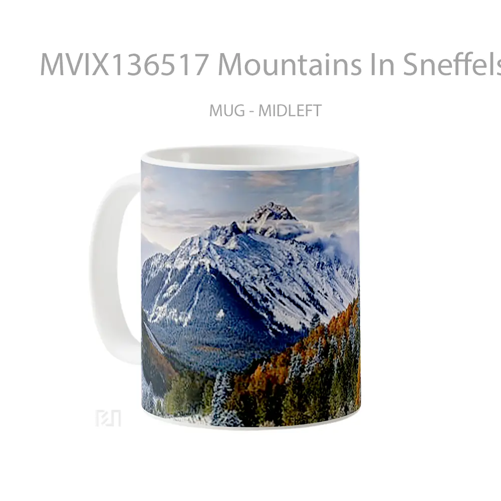 Mug Mountains In Sneffels Forest Gelas Pemandangan Alam - All-side / Desain