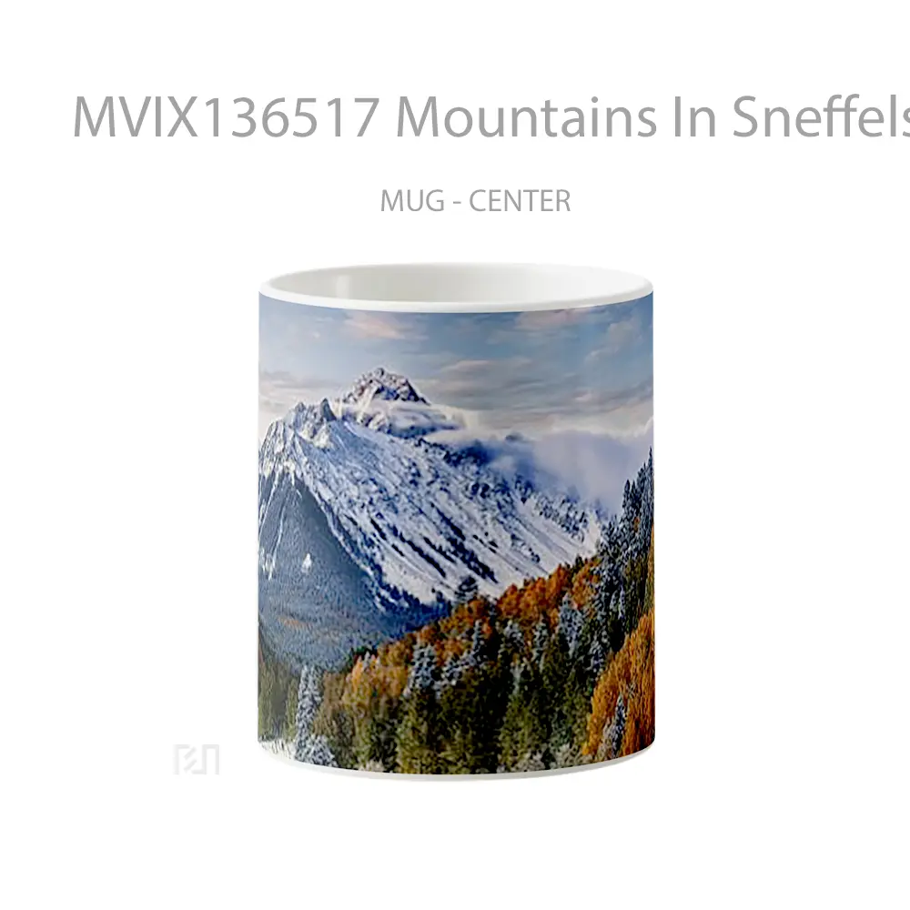 Mug Mountains In Sneffels Forest Gelas Pemandangan Alam