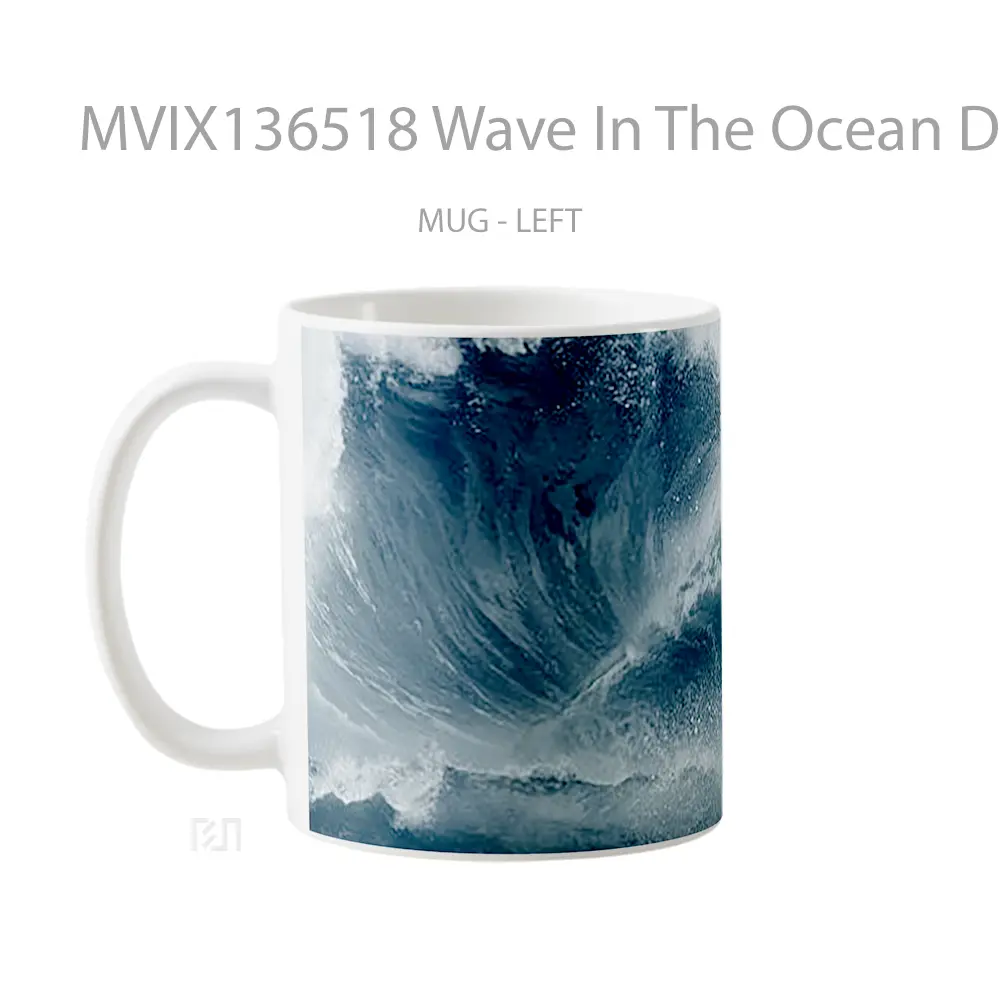 Mug Wave In The Ocean During Storm Gelas Superhero - All-side / Desain