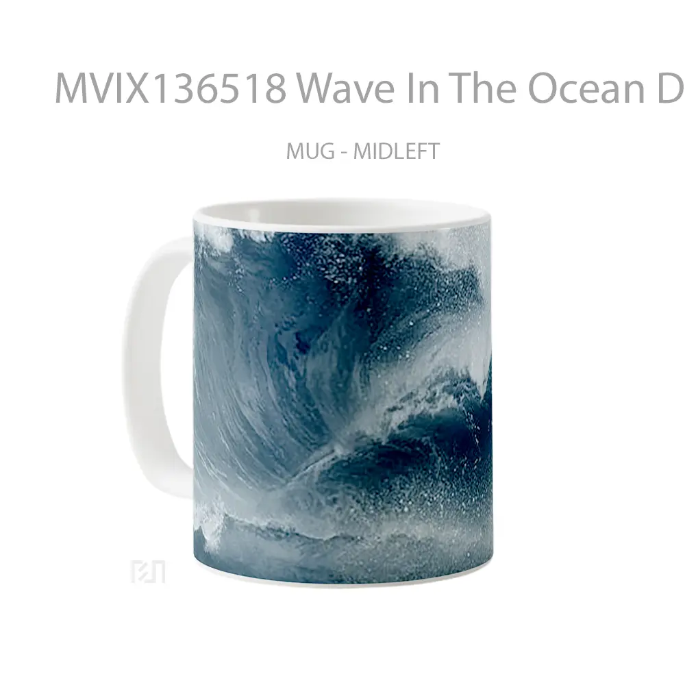 Mug Wave In The Ocean During Storm Gelas Superhero - All-side / Desain