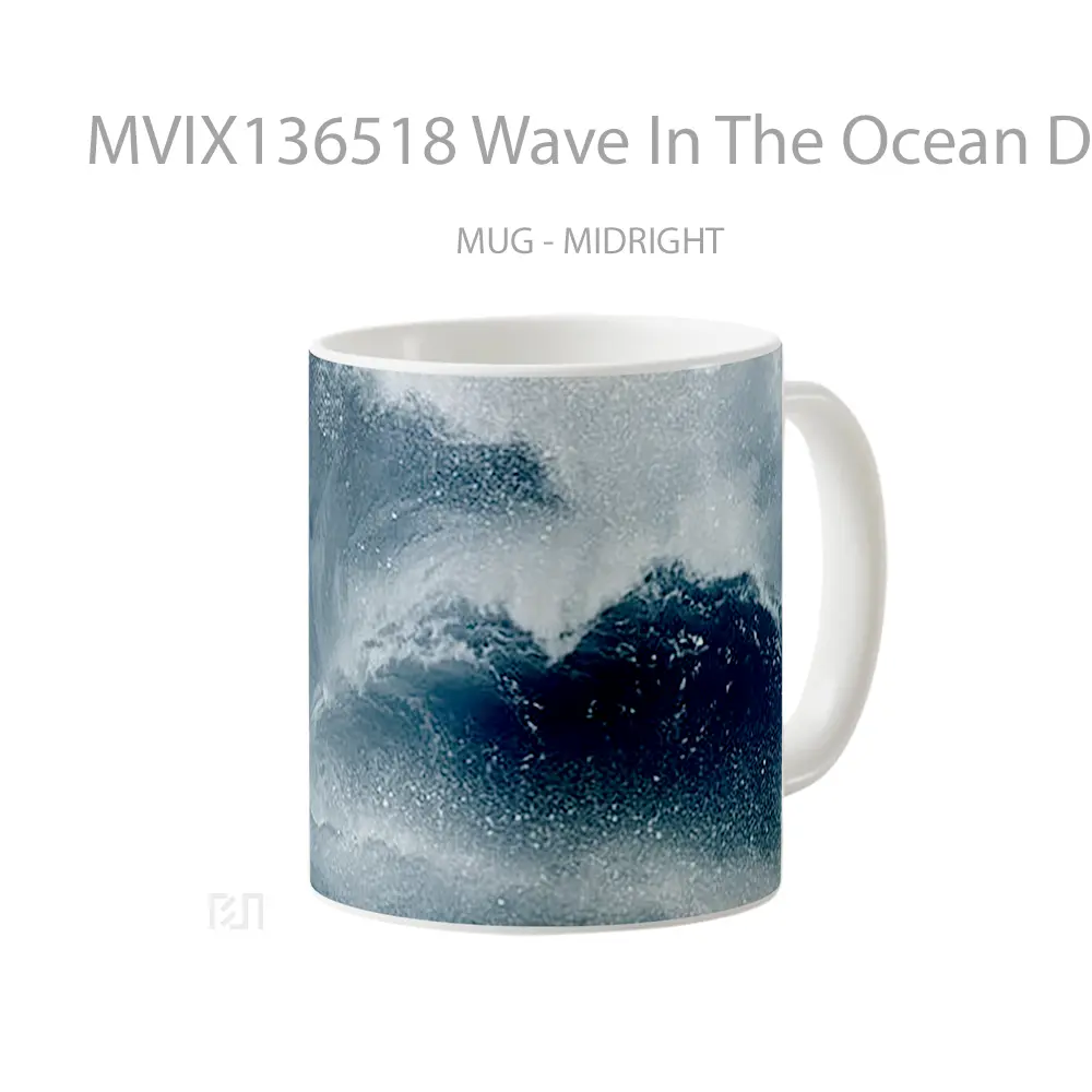 Mug Wave In The Ocean During Storm Gelas Superhero - All-side / Desain
