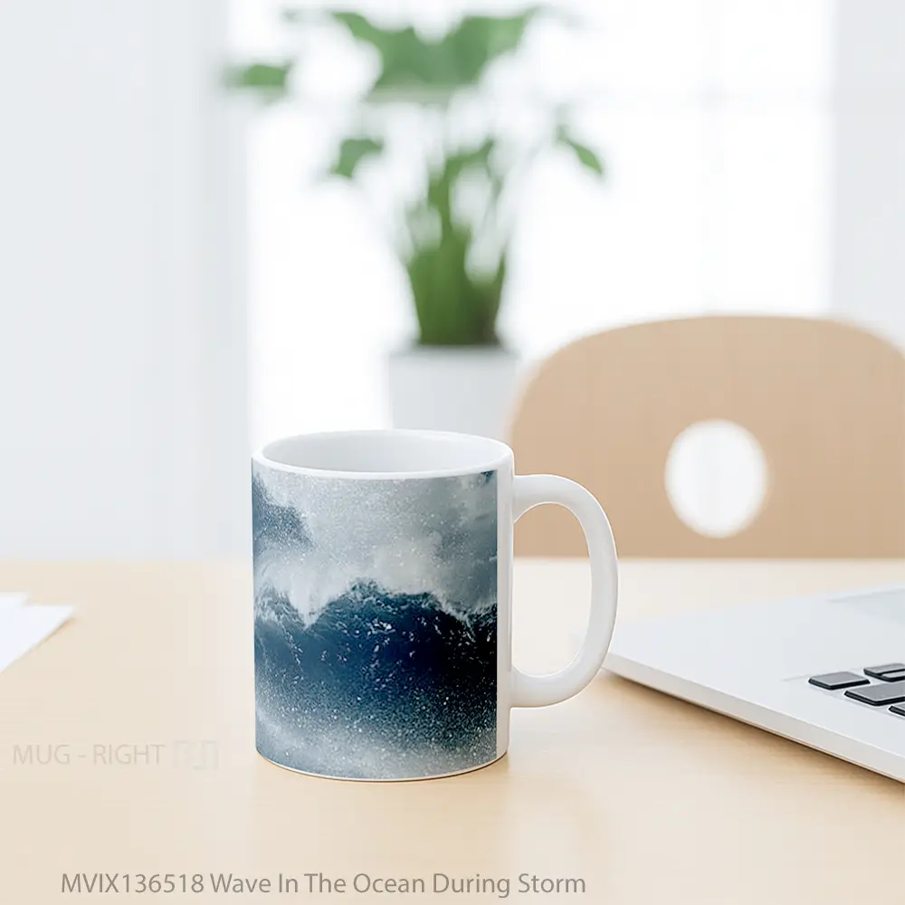 Mug Wave In The Ocean During Storm Gelas Superhero - All-side / Desain