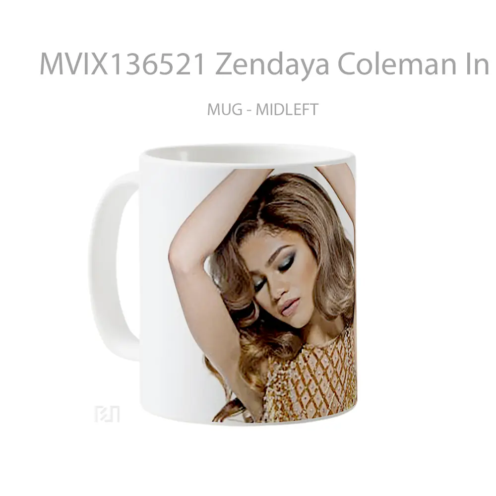 Mug Zendaya Coleman In Golden Dress Gelas Selebriti - All-side / Desain