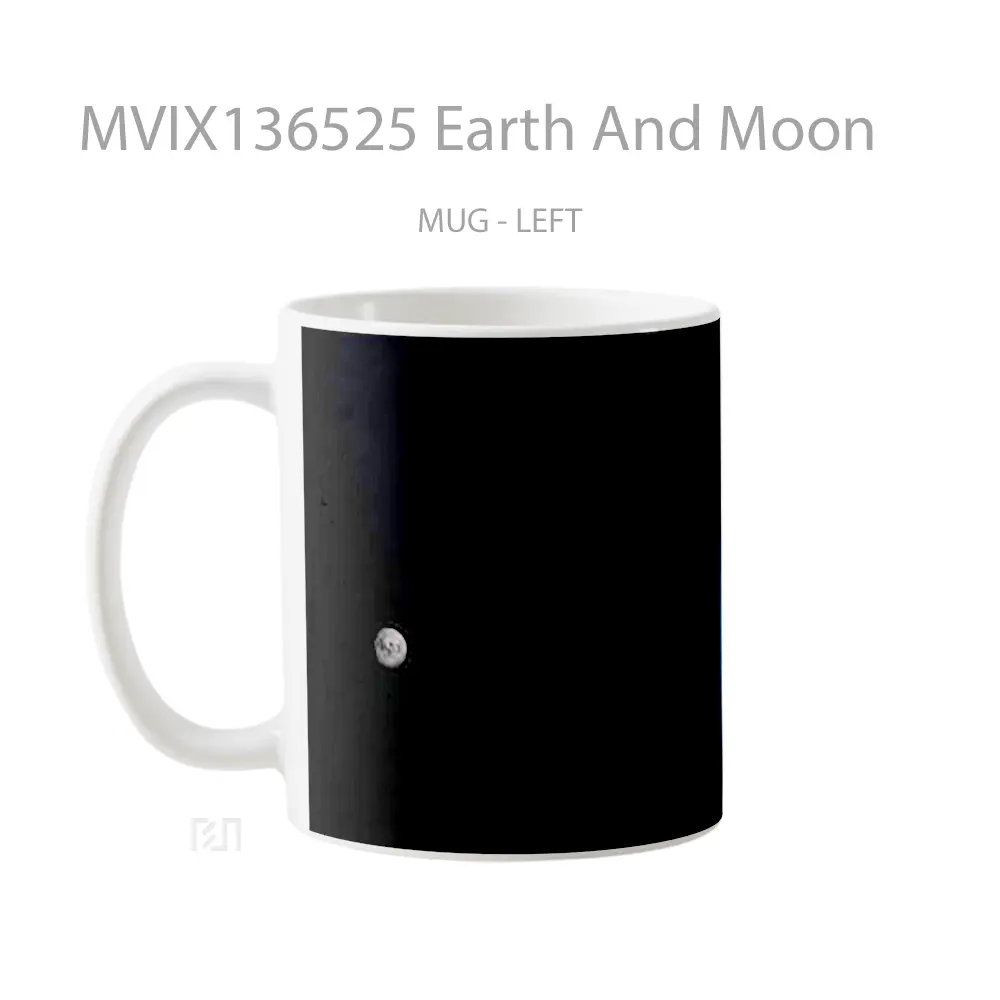 Mug Earth And Moon Gelas Astronomi - All-side / Desain