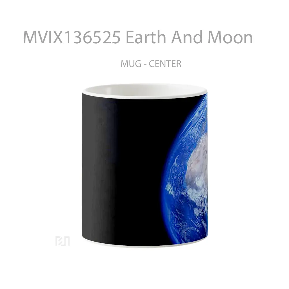 Mug Earth And Moon Gelas Astronomi