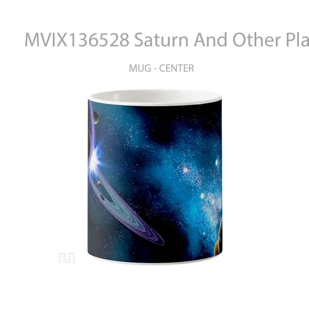 Mug Saturn And Other Planets Gelas Astronomi