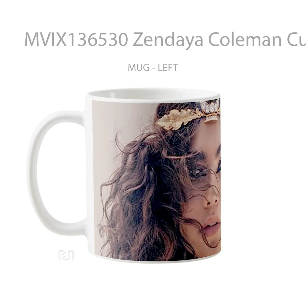 Mug Zendaya Coleman Curly Hair Gelas Selebriti - All-side / Desain