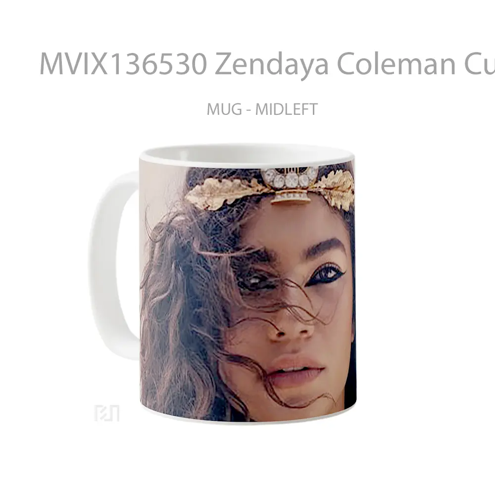 Mug Zendaya Coleman Curly Hair Gelas Selebriti - All-side / Desain
