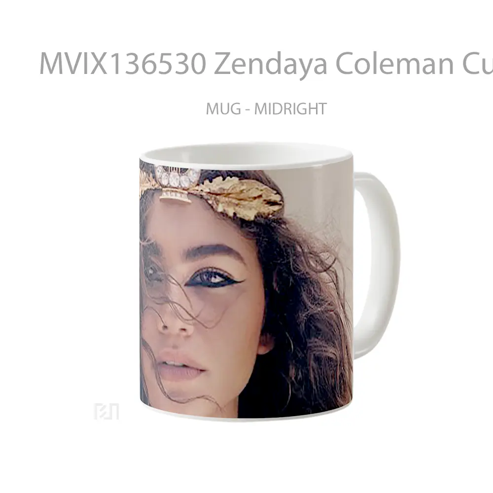 Mug Zendaya Coleman Curly Hair Gelas Selebriti - All-side / Desain