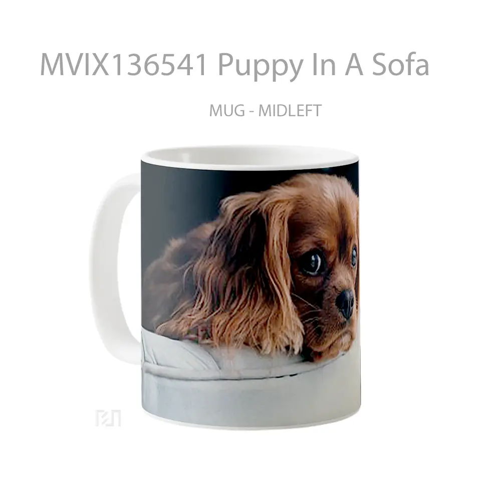 Mug Puppy In A Sofa Gelas Hewan Lucu - All-side / Desain