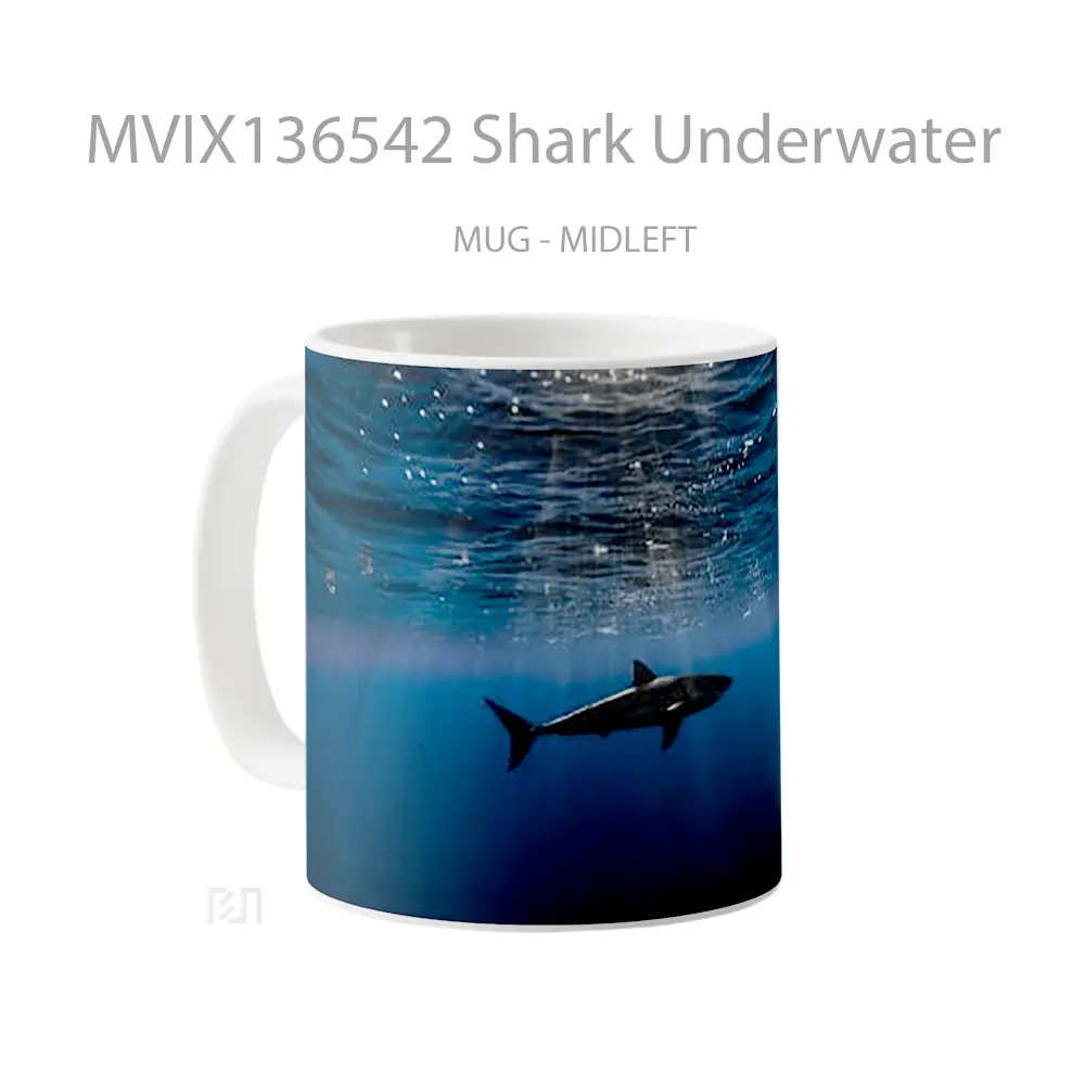 Mug Shark Underwater Gelas Hewan Lucu - All-side / Desain