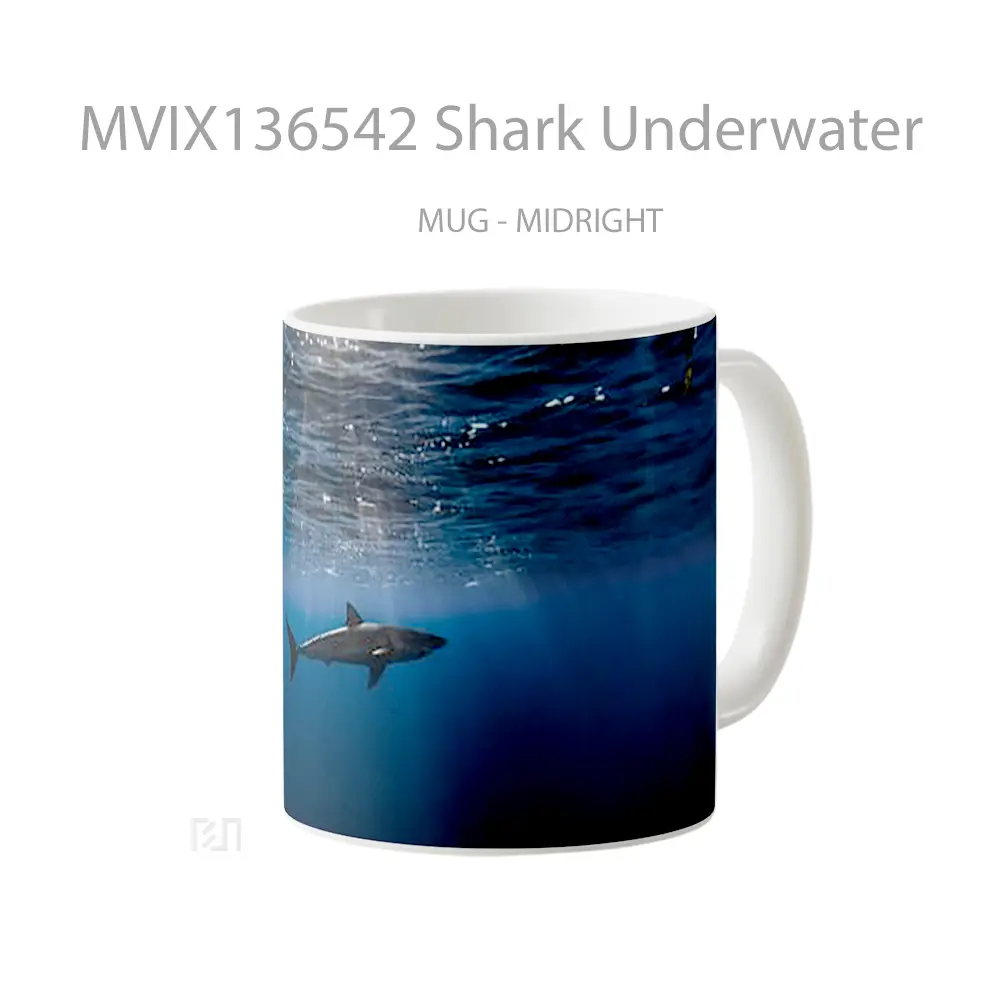 Mug Shark Underwater Gelas Hewan Lucu - All-side / Desain
