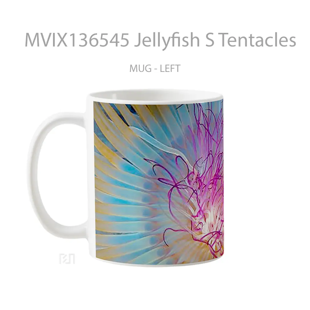 Mug Jellyfish S Tentacles Gelas Keramik Unik - All-side / Desain