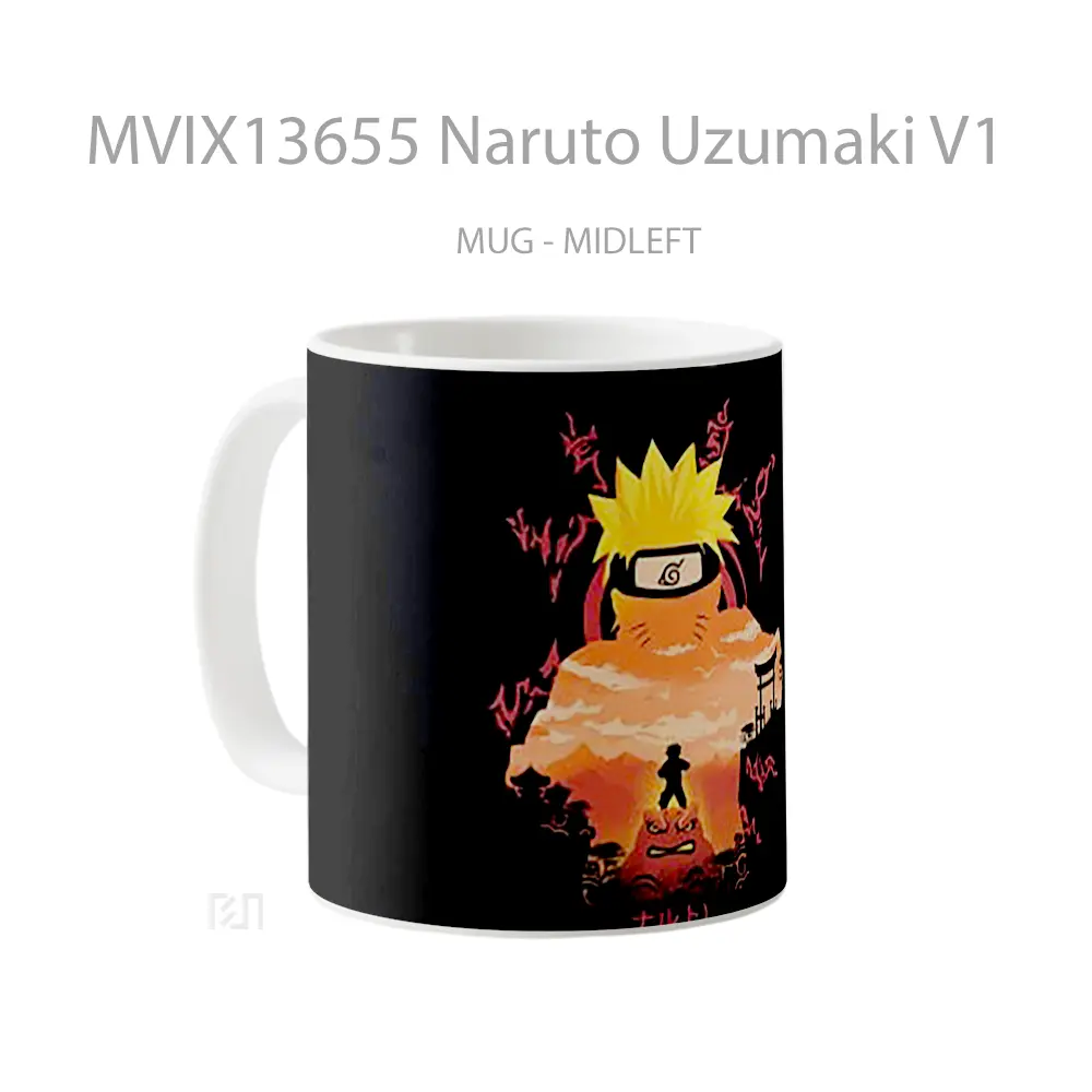 Mug Naruto Uzumaki V1 Cangkir Anime - All-side / Desain