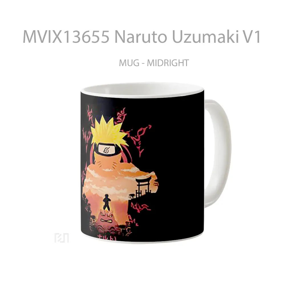 Mug Naruto Uzumaki V1 Cangkir Anime - All-side / Desain