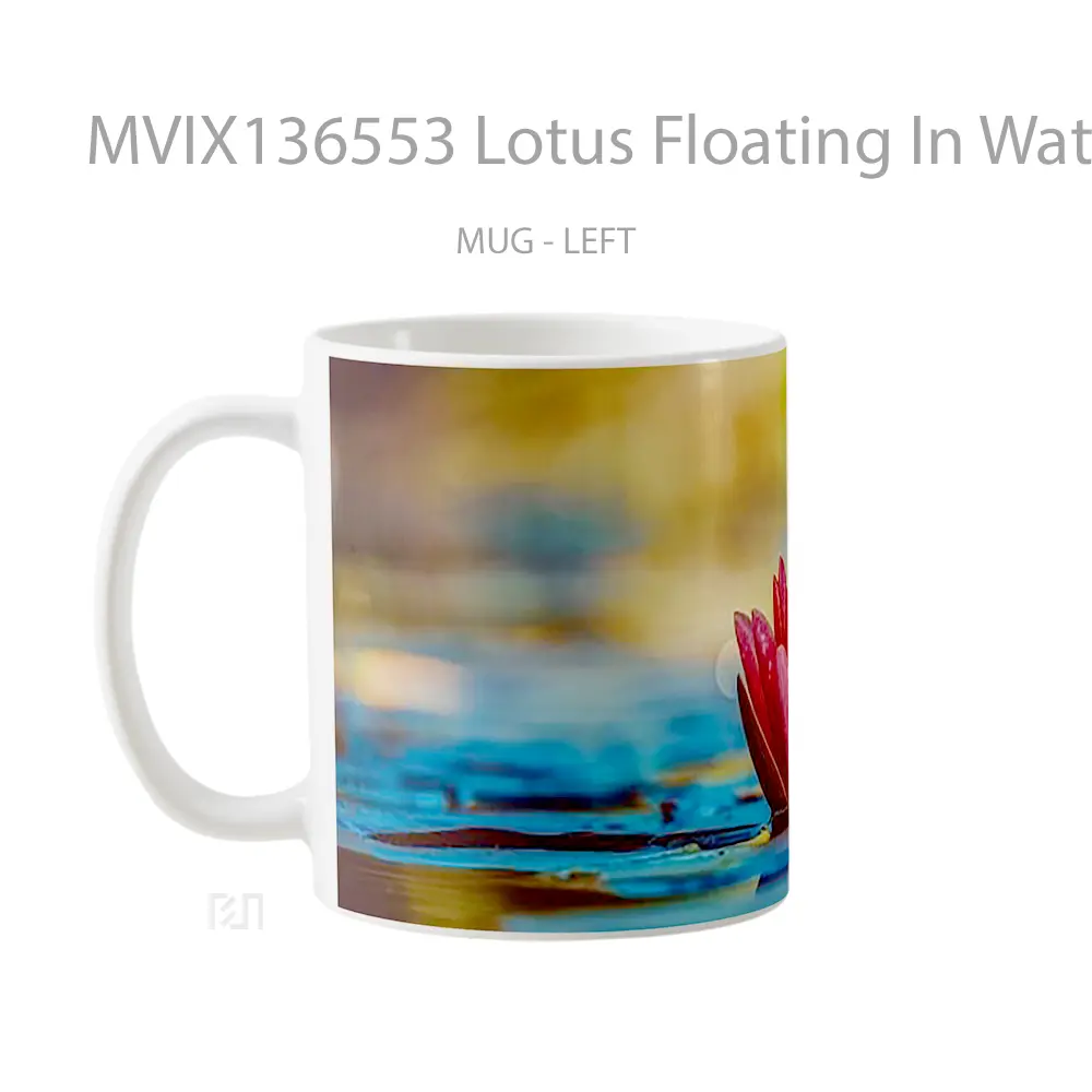 Mug Lotus Floating In Water V1 Gelas Pemandangan Alam - All-side / Desain