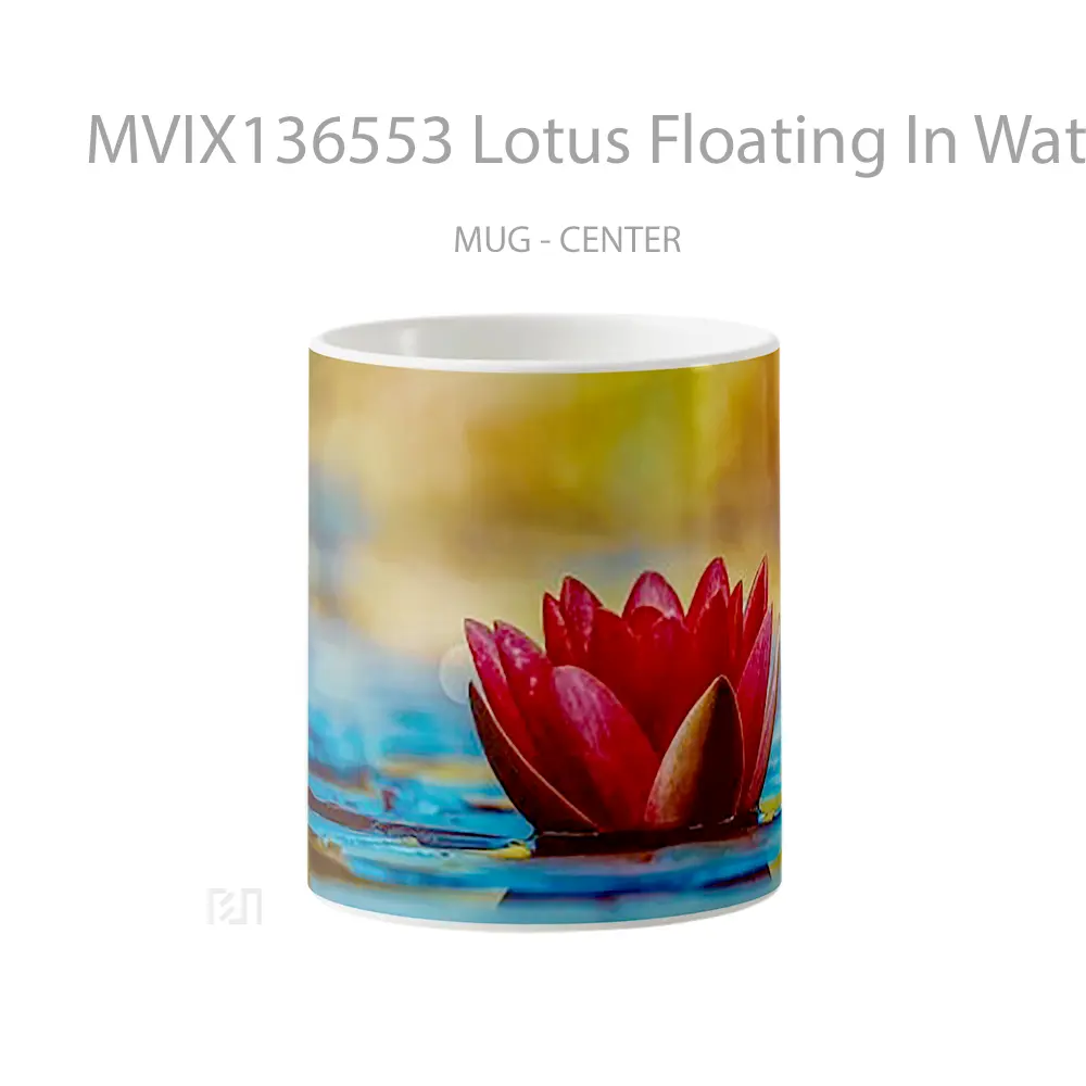 Mug Lotus Floating In Water V1 Gelas Pemandangan Alam