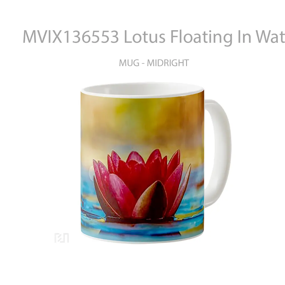 Mug Lotus Floating In Water V1 Gelas Pemandangan Alam - All-side / Desain