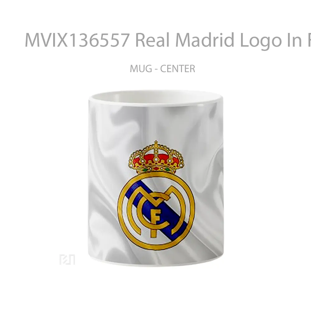 Mug Real Madrid Logo In Flag Gelas Keramik Unik