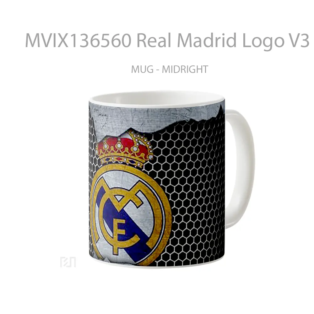 Mug Real Madrid Logo V3 Gelas Keramik Unik - All-side / Desain