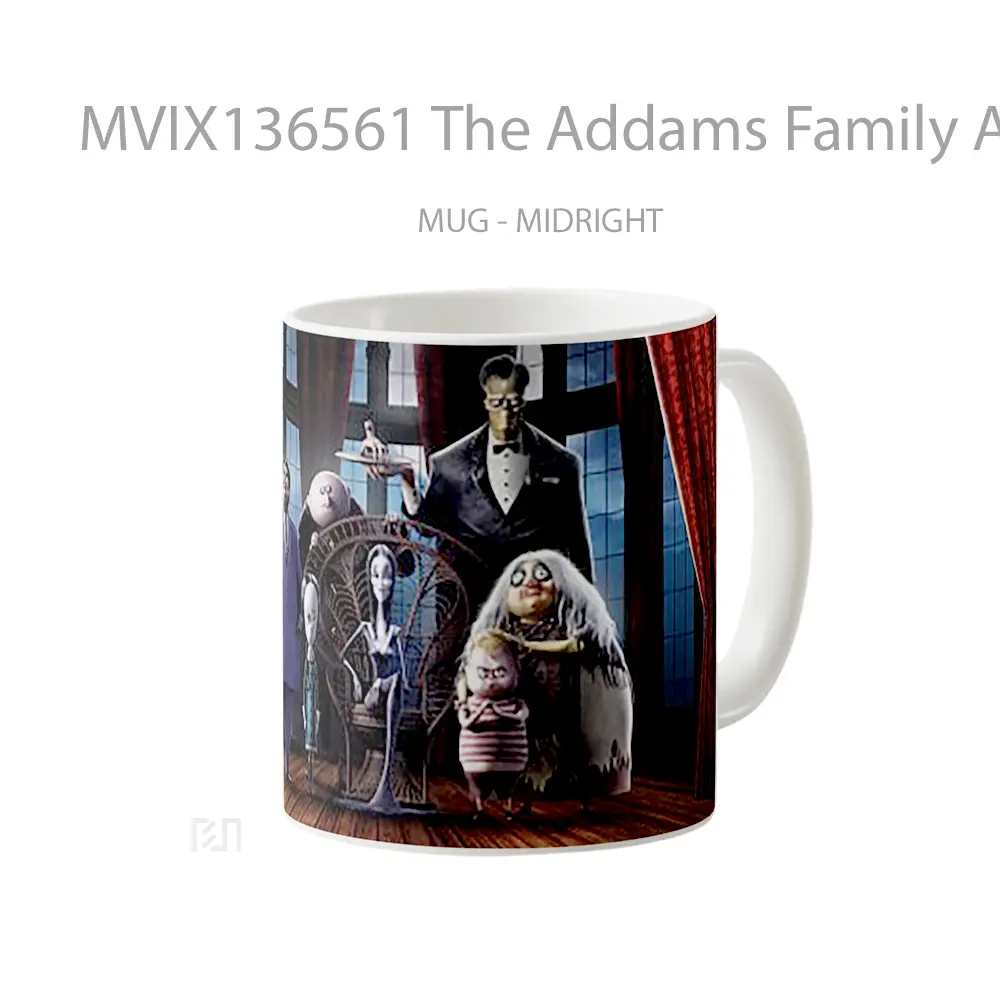 Mug The Addams Family Animated Gelas Keramik Unik - All-side / Desain