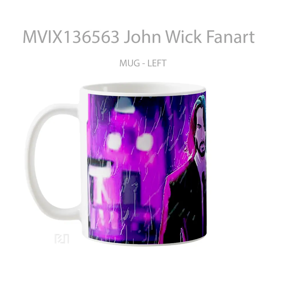 Mug John Wick Fanart Gelas Keramik Unik - All-side / Desain