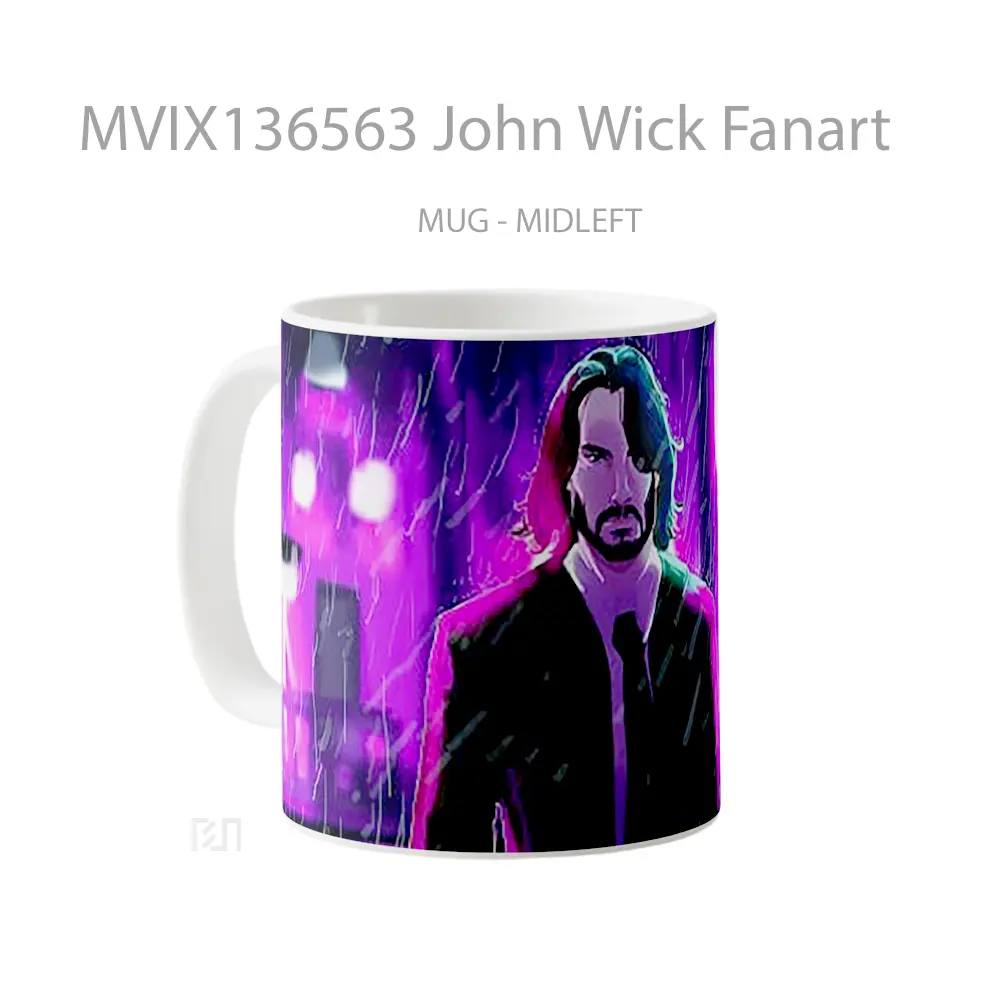 Mug John Wick Fanart Gelas Keramik Unik - All-side / Desain